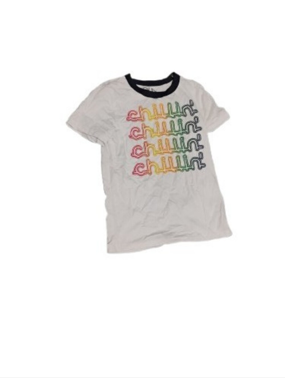 Chaser Kids Chillin' Crew Neck Retro 70s Style Tee Shirt Sz 12